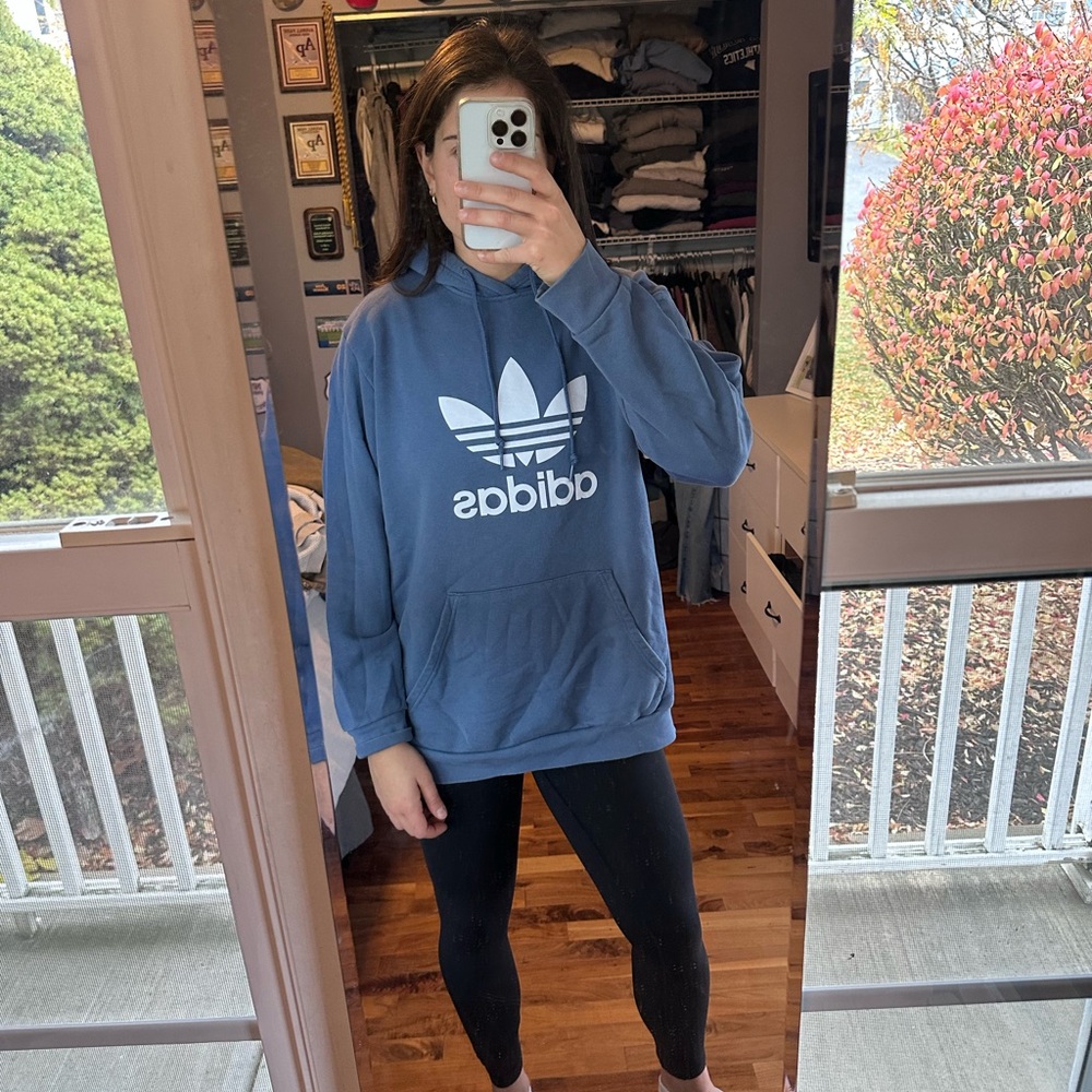 Adidas Men's blue hoodie